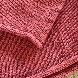 TOAST L/XL rust knitted roll-neck sweater